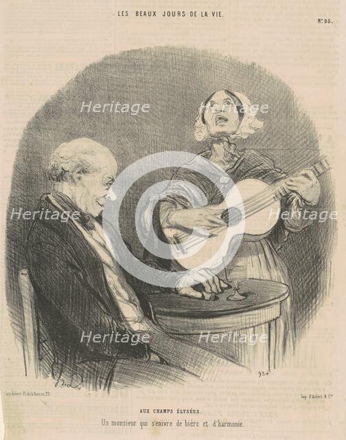 Aux Champs-Elysées, 19th century. Creator: Honore Daumier.