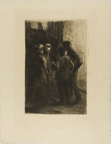 Two Women of the Street and Their Companions, 1898. Creator: Theophile Alexandre Steinlen.