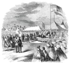 Inauguration of the National Rifle Match - the Queen receiving the address of the Nationa..., 1860. Creator: Unknown.