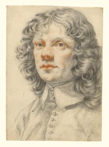 Portrait of a Man (recto); Portrait of a Man (accidental offset) (verso), about 1660. Creator: Filippo Baldinucci.