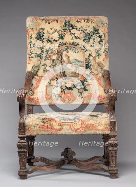 Chair, before 1717. Creator: Royal Savonnerie Manufactory, Chaillot Workshops (French, est. 1627).