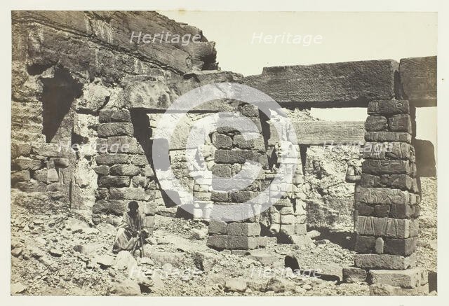 Portico of the Temple of Cerf Hossayn, Nubia, 1857. Creator: Francis Frith.