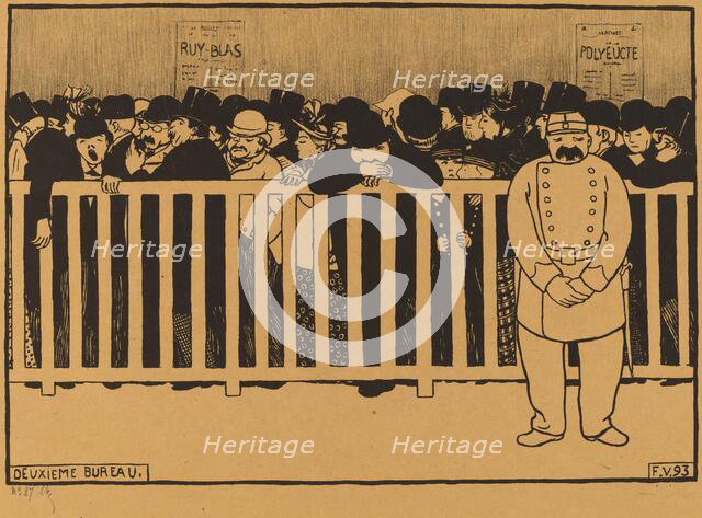 Deuxieme Bureau (Box Office), 1893. Creator: Félix Vallotton.