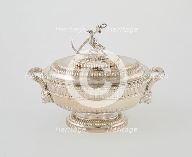 Sauce Tureen and Cover from the Hood Service, England, 1807/08. Creator: Paul Storr.