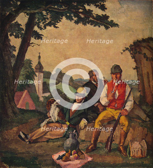 'The Hunting Picnic', c1926. Artist: Alfred Hagel.
