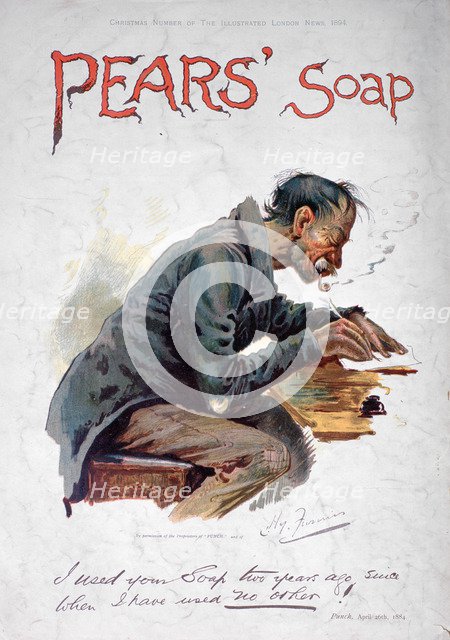 Pears soap advert, 1894. Artist: Unknown