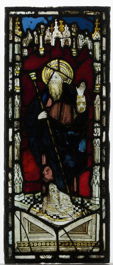 Panel with St. Anthony Abbot, British, 15th-16th century. Creator: Unknown.