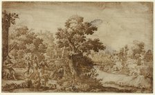 Landscape with Dancers and Musicians, n.d. Creator: Ercole Bazicaluva.