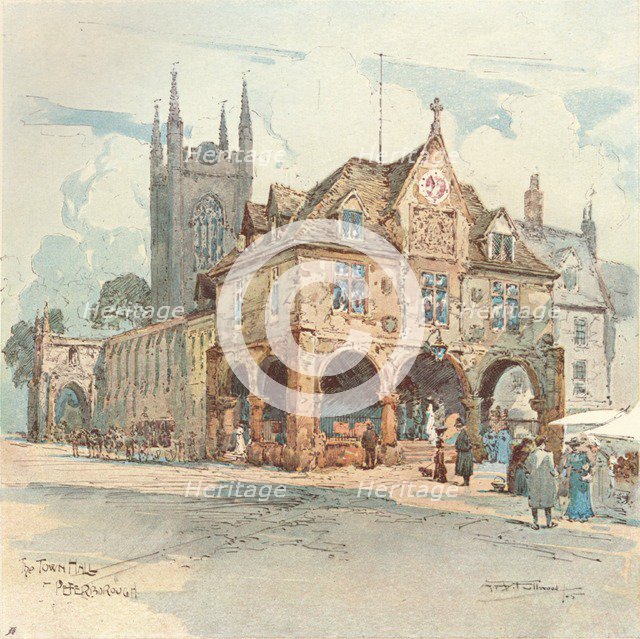 'The Town Hall, Peterborough', c1909. Artist: Albert Henry Fullwood.