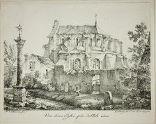 View of a Church Near l'Isle-Adam, 1819. Creator: Louis Jules Federe Villeneuve.