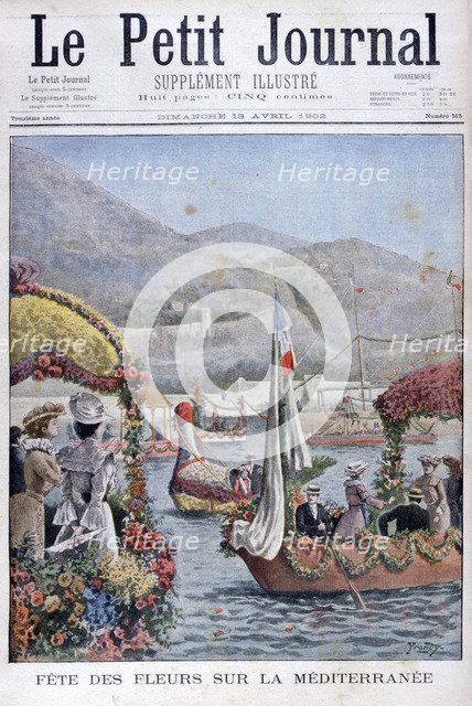 The festival of flowers on the Mediterranean, 1902. Artist: Yrondy