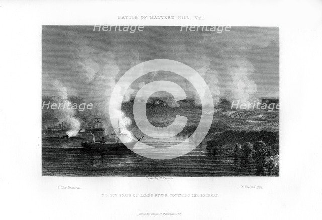 The Battle of Malvern Hill, Virginia, 1 July 1862 (1862-1867). Artist: Unknown