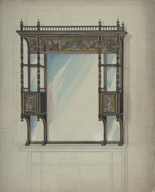 Design for a Mirror over a Mantel, 1840-99. Creator: Anon.