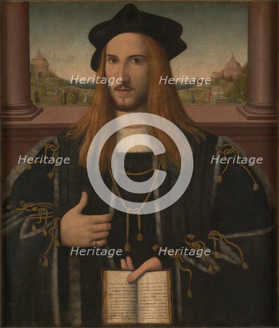 Portrait of Alberto Pio, 1512. Artist: Loschi, Bernardino (1460-1540)