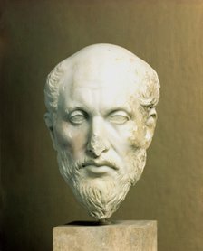 Marble head of Plotinus (205-270), Alexandrian philosopher, leader of Neoplatonism..