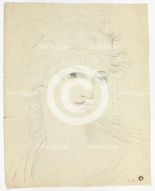 Portrait Head of Girl, n.d. Creator: J. Aspinall.