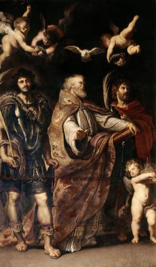 The Saints Gregory I, Maurus and Papias , 1608. Creator: Rubens, Pieter Paul (1577-1640).