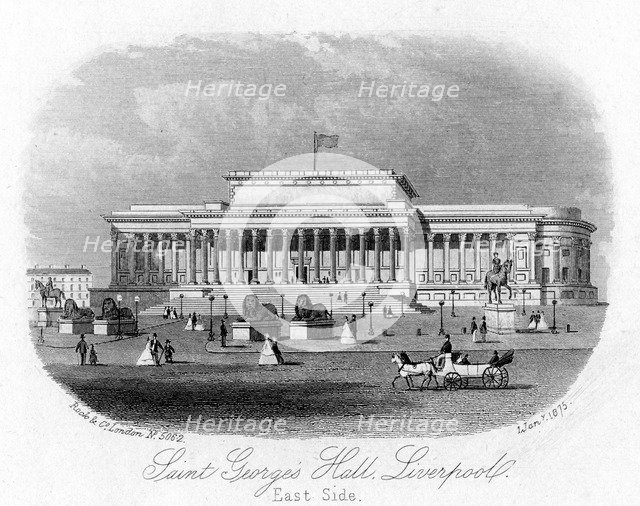 Saint George's Hall, Liverpool, 1 January 1875. Artist: Unknown