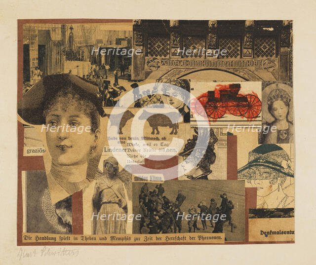 Untitled (The action takes place in Thebes), 1922. Creator: Schwitters, Kurt (1887-1948).