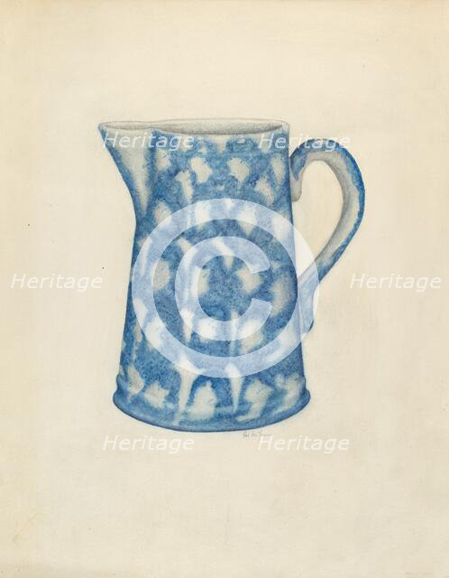 Pitcher, c. 1942. Creator: Mamie M. Jones.
