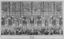 Decoration of the Hall of Mirrors in Versailles, on the occasion of the second marriage of the Dauph