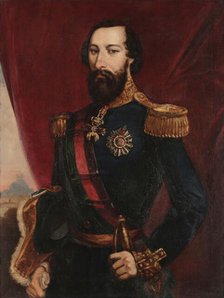 Portrait of King Ferdinand II of Portugal (1816-1885), c1856. Creator: Bordalo Pinheiro, Manuel Maria (1815-1880).