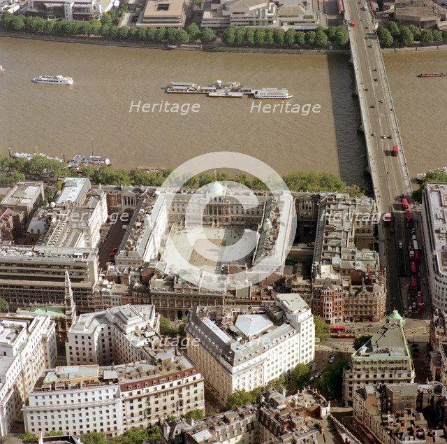 Somerset House and Waterloo Bridge, Westminster, London, 2002 Artist: EH/RCHME staff photographer