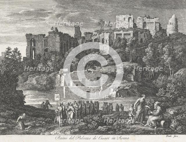 Die Römischen Ansichten (Views of Rome)/ Ruine del Palazzo de'Cesari in Roma, 1810. Creator: Joseph Anton Koch.