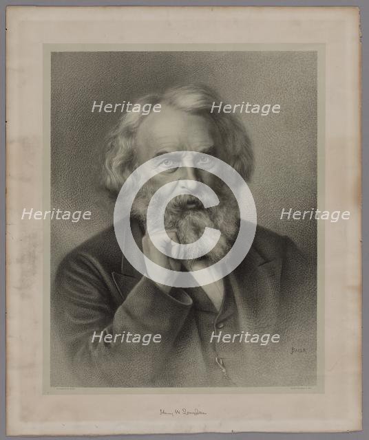 Henry Wadsworth Longfellow, 1875. Creator: J. Baker (American).