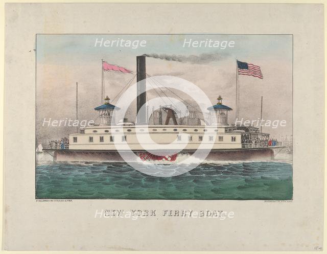 New York Ferry Boat, ca. 1860-65., ca. 1860-65. Creators: Nathaniel Currier, James Merritt Ives, Currier and Ives.
