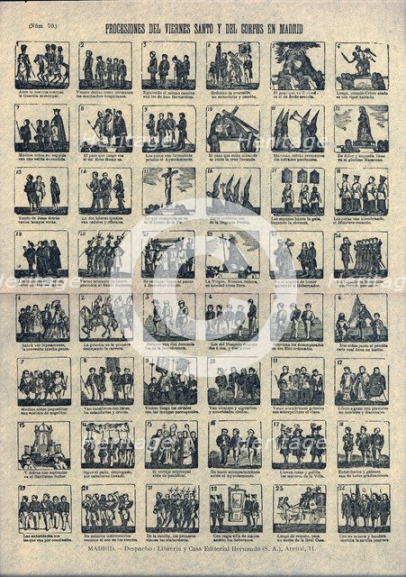 Easter, Alleluia of the Good Friday processions and Corpus in Madrid, editorial Hernando de Madri…