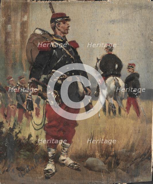 Soldiers, c. 1892. Creator: Édouard Detaille (French, 1848-1912).