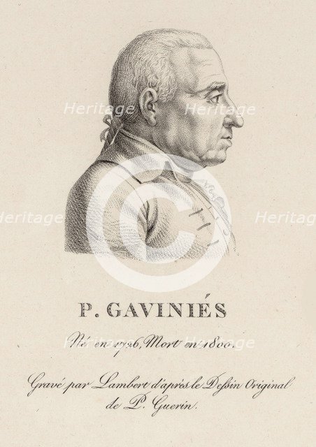 Portrait of the violinist and composer Pierre Gaviniès (1728-1800), 1800s.