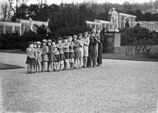 Cavendish family group of 16 grandchildren in the gardens of Chatsworth, Derbyshire, 1930. Artist: JR Board