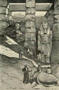 Statues in the Luxor Temple, Egypt, 1898. Creator: Christian Wilhelm Allers.