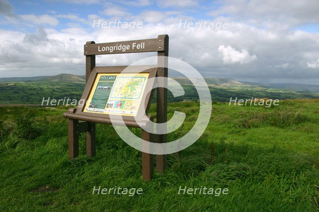 Information board, Longridge Fell, Lancashire.