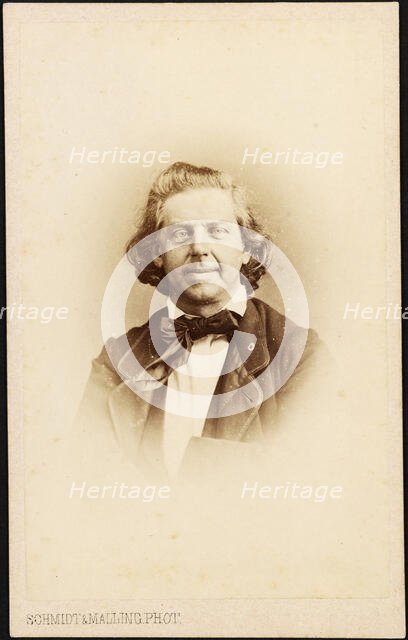 Portrait of the composer Niels Wilhelm Gade (1817-1890), ca 1865. Creator: Photo studio Schmidt & Malling.