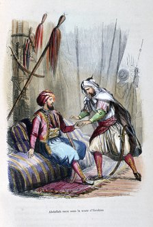 'Abdullah Received in the Tent of Ibrahim Pasha', 1818, (c1847). Artist: Jean Adolphe Beauce
