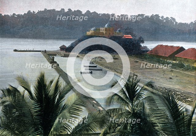 Port Blair, capital of the Andaman and Nicobar Islands, Indian Ocean, c1890. Artist: Gillot