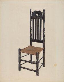 High Back Chair, c. 1937. Creators: James M. Lawson, Gordon Saltar.