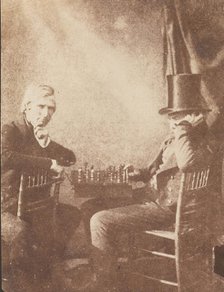 The Chess Players, ca. 1845. Creator: Likely by Antoine-François-Jean Claudet.