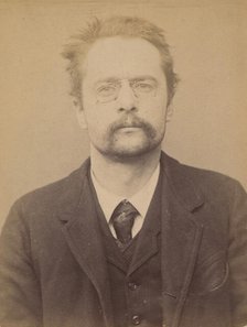Retté. Adolphe. 30 ans, né à Paris IXe. Homme de lettre. Cris séditieux. 21/1/94. , 1894. Creator: Alphonse Bertillon.