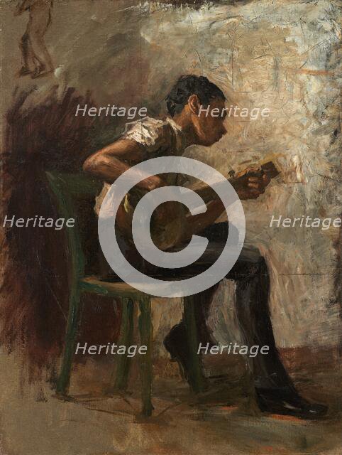 Study for "Negro Boy Dancing": The Banjo Player, probably 1877. Creator: Thomas Eakins.