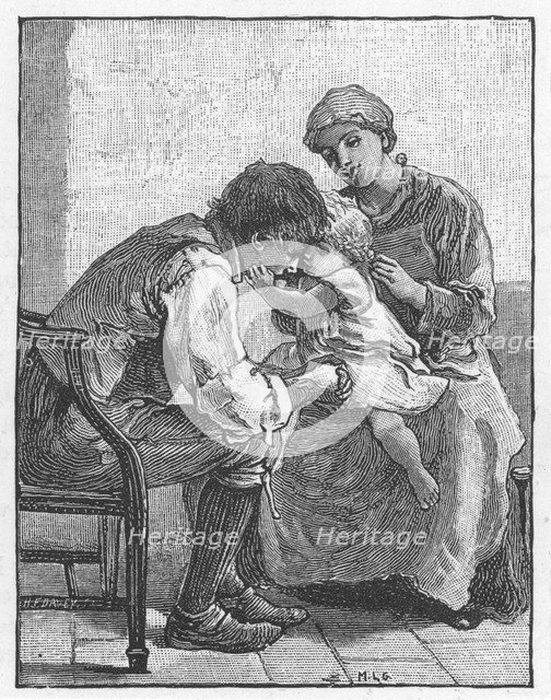 Scene from Silas Marner by George Eliot, 1882. Artist: Mary L Gow