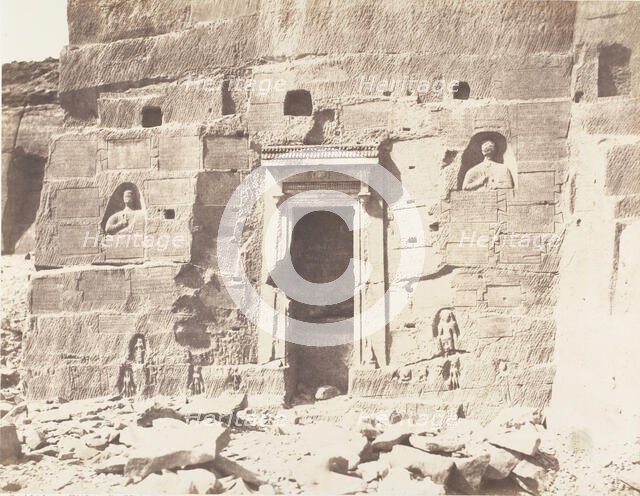 Kardâcy, Sanctuaire, Niches et Inscriptions Taillées dans les Carrières, 1851-52, printed 1853-54. Creator: Félix Teynard.