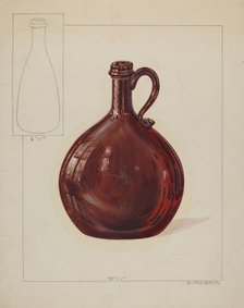 Bottle, c. 1936. Creator: Alfred Walbeck.