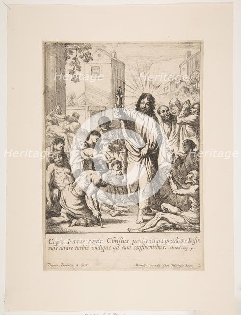 Healing the Infirm (Jésus-Christ guérit plusieurs malades en Galilée). Creator: Claude Vignon.