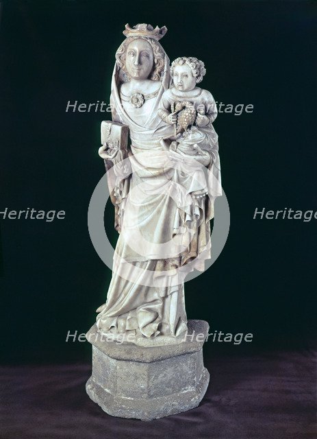 Our Lady of the Angels, made of alabaster during the last quarter of the fourteenth century.