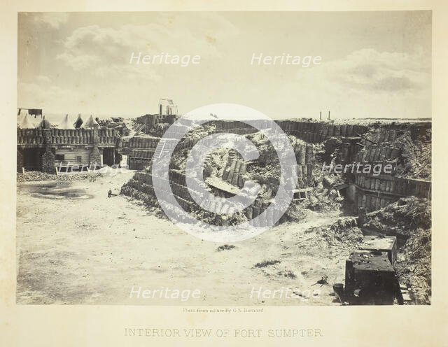 Interior View of Fort Sumpter, 1866. Creator: George N. Barnard.