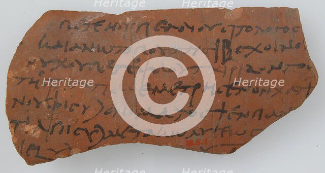 Ostrakon, Coptic, 2nd-3rd century. Creator: Unknown.